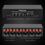 4 Input 2 Output Power Amplifier And Speaker Switcher Speaker Switch Splitter Comparator 300W Per Channel Without Loss Of Sound Quality, 4 In 2 Out