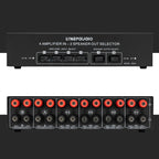 4 Input 2 Output Power Amplifier And Speaker Switcher Speaker Switch Splitter Comparator 300W Per Channel Without Loss Of Sound Quality, 4 In 2 Out
