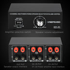 B051 2 Input And 1 Output Power Amplifier And Speaker Selection Switcher Output With Volume Adjustment 2 Power Amplifiers Audio Switcher Switch Distribution Comparator, B051