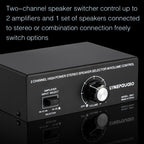 B051 2 Input And 1 Output Power Amplifier And Speaker Selection Switcher Output With Volume Adjustment 2 Power Amplifiers Audio Switcher Switch Distribution Comparator, B051