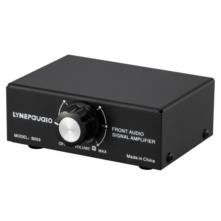B053 Front Stereo Sound Amplifier Headphone Speaker Amplifier Booster with Volume Adjustment, 2-Way Mixer, USB 5V Power Supply, US Plug, B053