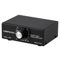 B053 Front Stereo Sound Amplifier Headphone Speaker Amplifier Booster with Volume Adjustment, 2-Way Mixer, USB 5V Power Supply, US Plug, B053