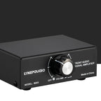 B053 Front Stereo Sound Amplifier Headphone Speaker Amplifier Booster with Volume Adjustment, 2-Way Mixer, USB 5V Power Supply, US Plug, B053