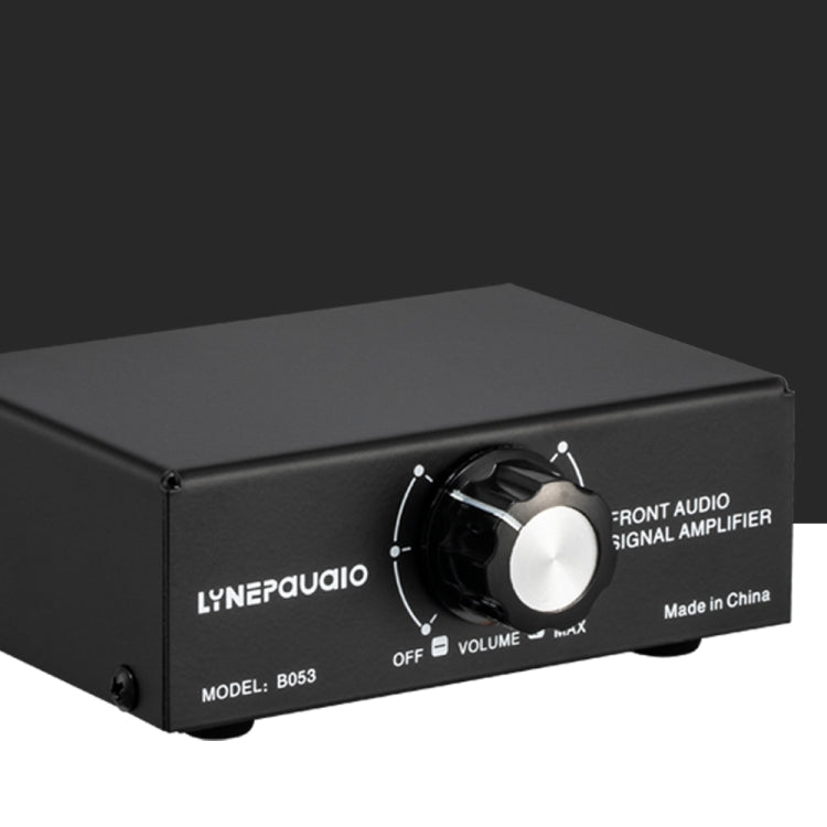 B053 Front Stereo Sound Amplifier Headphone Speaker Amplifier Booster with Volume Adjustment, 2-Way Mixer, USB 5V Power Supply, US Plug, B053