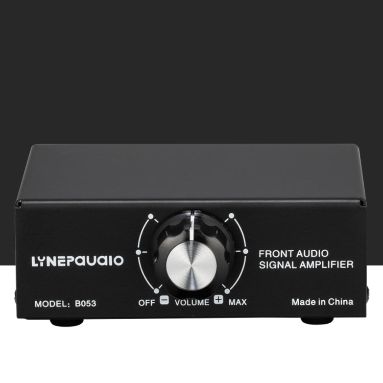 B053 Front Stereo Sound Amplifier Headphone Speaker Amplifier Booster with Volume Adjustment, 2-Way Mixer, USB 5V Power Supply, US Plug, B053