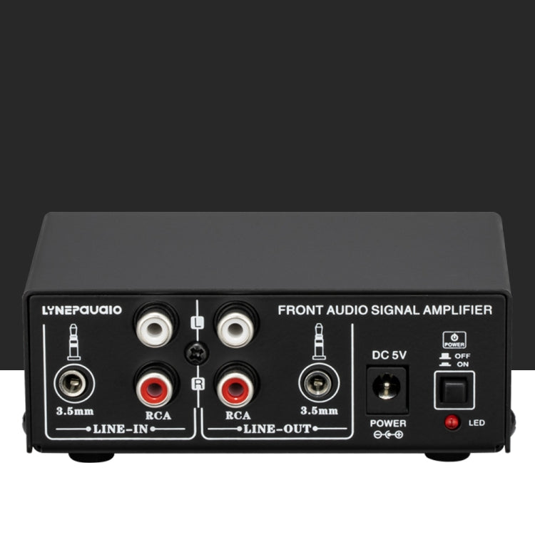 B053 Front Stereo Sound Amplifier Headphone Speaker Amplifier Booster with Volume Adjustment, 2-Way Mixer, USB 5V Power Supply, US Plug, B053