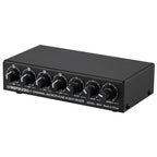 B054 4-Channel Microphone Mixer Support Stereo Output With Reverb Treble And Bass Adjustment, USB 5V Power Supply, US Plug, B054