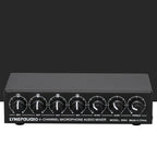 B054 4-Channel Microphone Mixer Support Stereo Output With Reverb Treble And Bass Adjustment, USB 5V Power Supply, US Plug, B054