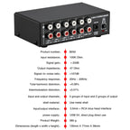 B055 5-Channel Active Stereo Mixer Multi-Channel Mixer with Independent Volume Adjustment  & USB 5V Power Output & Headphone Monitoring, US Plug, B055