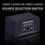 B101 2 In 1 Out (1 In 2 Out) Audio Source Signal Selection Switcher Computer Speaker  RCA Lossless Audio Source Switcher, B101