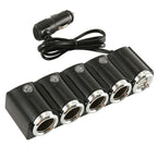 4 Way Car Cigarette Lighter Socket Splitter Dual USB Port Car Charger Adapter, 4 Way