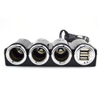 Car Cigarette Lighter Socket Splitter Dual USB Port Car Charger 3-Way Adapter, 1503