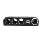 Car Charger Vehicle Auto Splitter Car Cigarette Lighter Socket & Dual USB Ports Socket Adapter, 4 Socket