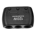 Cigarette Lighter Adapter Splitter 3 Sockets Cigarette Lighter Splitter 12V/24V Power Car Charger, 3 Sockets