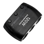 Cigarette Lighter Adapter Splitter 3 Sockets Cigarette Lighter Splitter 12V/24V Power Car Charger, 3 Sockets