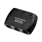 Cigarette Lighter Adapter Splitter 3 Sockets Cigarette Lighter Splitter 12V/24V Power Car Charger, 3 Sockets