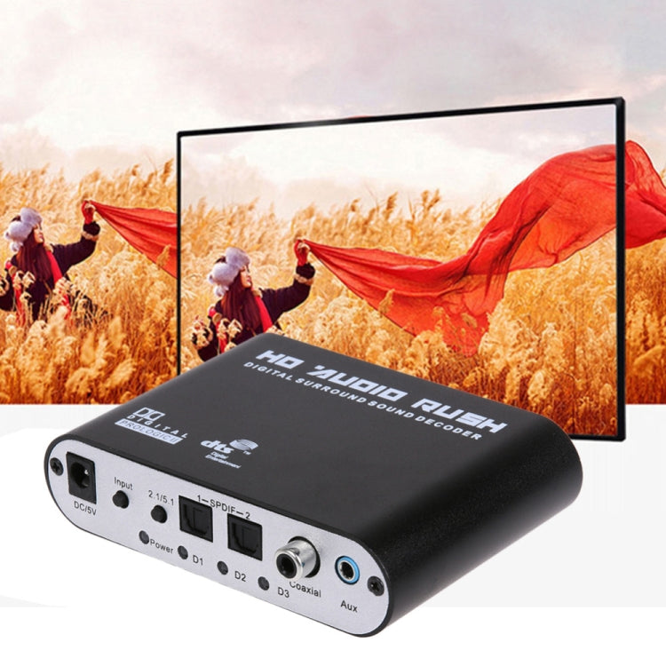 SPDIF Coaxial to RCA DTS AC3 Audio Decoder 5.1CH Optical Digital Amplifier Analog Converter & Amplifier HD Audio