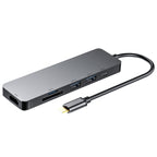 6 in 1 Type C to HDMI + USB 3.0 + Type C + SD/TF Docking Station Multi-function HUB, 6 in 1