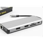 WS-04 12-in-1 Type-C Notebook Multi-function Docking Station, 12 in 1