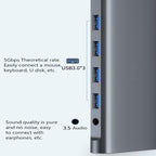 WS-04 12-in-1 Type-C Notebook Multi-function Docking Station, 12 in 1