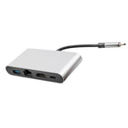 WS-07 Type-C 3.1 to RJ45 + HDMI + USB3.0 + PD 4-in-1 Converter Multifunctional Docking Station, WS-07
