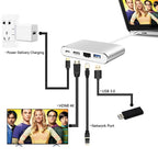 WS-07 Type-C 3.1 to RJ45 + HDMI + USB3.0 + PD 4-in-1 Converter Multifunctional Docking Station, WS-07