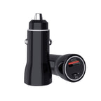 P21 Portable PD 20W + QC3.0 18W Dual Ports Fast Car Charger with USB to Micro USB Cable Kit, with USB Cable