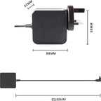 33W 19V 1.75A Laptop Charger Adapter with DC 4.0 x 1.35mm Port For ASUS S200 S200EX202E X202 X201E X201, UK Plug, UK Plug, EU Plug, US Plug