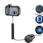 T2 FM Transmitter Hands-free Headphone Kit Headphone MP3 Player Private Call USB PD Quick Charge Audio Receiver, T2