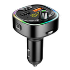 BT08D FM Transmitter Hands-free Car Kit MP3 Audio Player with QC3.0 + PD18W 5A Auto Fast Charger FM Modulator, BT08D