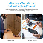 G6 Portable Instant Real Time Voice Translator Multi Language Translator Voice Translaty Personal Travel Assistant, G6 Gray, G6 Black
