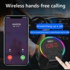 G61 FM Transmitter Music MP3 Player QC3.0 Type-C Quick Charge Support 5.0 Hands-free Car Kit, G61