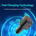 G61 FM Transmitter Music MP3 Player QC3.0 Type-C Quick Charge Support 5.0 Hands-free Car Kit, G61