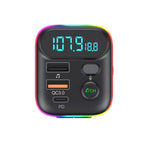 T70 Car MP3 Player FM Transmitter with Bluetooth USB Car Mobile Charger QC3.0 Quick Charge U Disk Music Player FM Modulator, T70