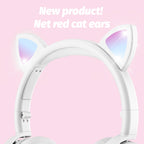 BK9 HiFi 7.1 Surrond Sound Cat Claw Luminous Cat Ear Bluetooth Gaming Headset with Mic