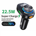 C18 Car Audio Receiver 3.1A Quick Charge USB Device BT 5.0 Color LED Backlight FM Transmitter, C18