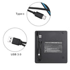 Universal Optical Drive Type-C USB 3.0 External DVD/CD/VCD Burner RW SVCD Drive Player, Universal Optical Drive