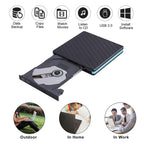 Universal Optical Drive Type-C USB 3.0 External DVD/CD/VCD Burner RW SVCD Drive Player, Universal Optical Drive