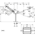 OL-3S Aluminum Height Adjustable Desktop Computer Stand for 17-32 inch and 12-17 inch Monitor, OL-3S