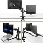 OL-3S Aluminum Height Adjustable Desktop Computer Stand for 17-32 inch and 12-17 inch Monitor, OL-3S