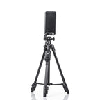 YUNTENG 6208 Aluminum Tripod Mount with Bluetooth Remote Control &  3-Way Head & Phone Clamp, VCT-6208