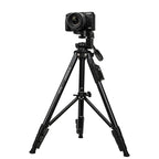 211N Aluminum Tripod Mount with Bluetooth Remote Control & 3-Way Head & Phone Clamp, VCT-211N