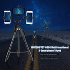 YUNTENG VCT-6808 Multi-Phone Bracket Tripod Mount with Ball Head and Remote Control, VCT-6808