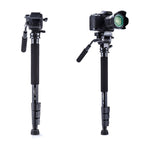 YUNTENG VCT-558 Camera Monopod + Fluid Pan Head + Unipod Holder, VCT-558