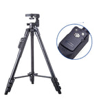 YUNTENG VCT-5218 Aluminum Tripod Mount with Bluetooth Remote Control & 3-Way Head & Phone Clamp, VCT-5218