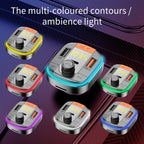 T832 Car Bluetooth FM Transmitter Colorful Light MP3 Player Powerful Quick Charger QC3.0, T832