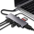9-in-1 USB Type-C to HDMI+USB3.0x3+Type-C+PD+SD/TF+Audio HUB Adapter, HDMI+USB3.0x3+Type-C+PD+SD/TF+Audio to Type-C