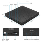 Multi-Functional External DVD Drive USB3.0 CD DVD +/-RW Burner with SD Slot