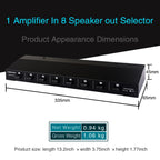 100W 1 In 8 Out Power Amplifier Box Distribute Switcher Loudspeaker