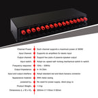6 In 2 Out 300W Power Amplifier Switcher Loudspeaker Switch Distribute Device, 6 In 2 Out